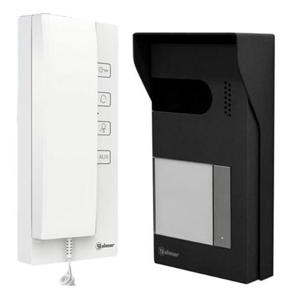 Audio egylakásos kaputelefon szett, 2 vezetékes, IK07, Golmar S4110/T-520